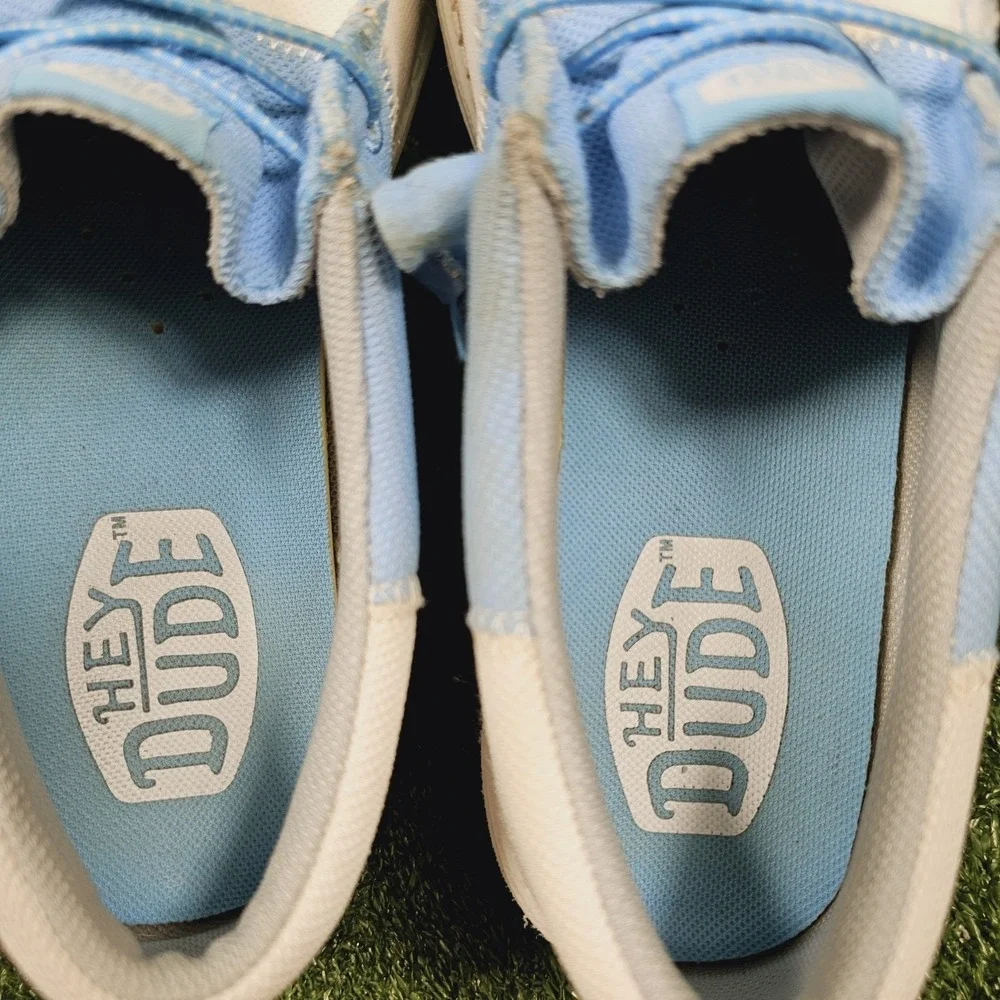Hey Dude Wally Tri North Carolina Tar Heels Blue White UNC Slip On Shoes Mens 10